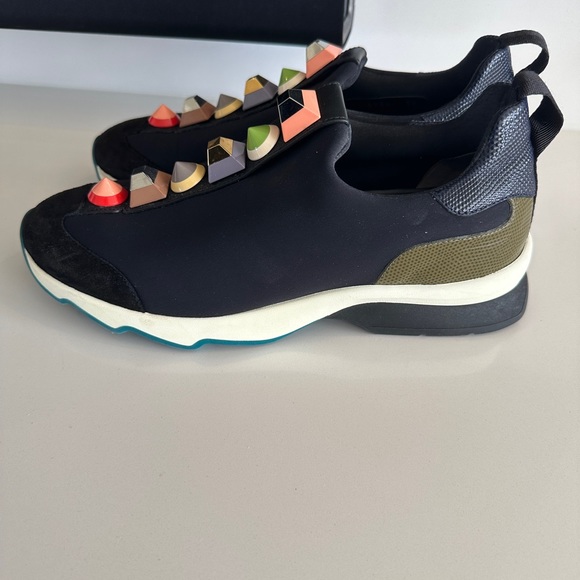 Fendi decorative Sneaker Black/Navy/Olive size 39 - Picture 5 of 11